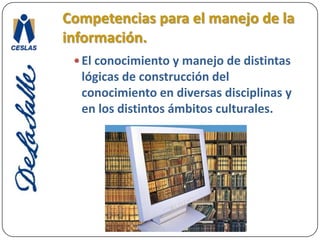 Competencias para el manejo de situaciones.