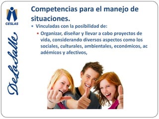 Competencias para el manejo de situaciones.Administrar el tiempo; 