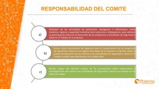 RESPONSABILIDAD DEL COMITE
 