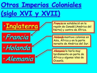 FORMACION DE LOS GRANDES IMPERIOS COLONIALES | PDF
