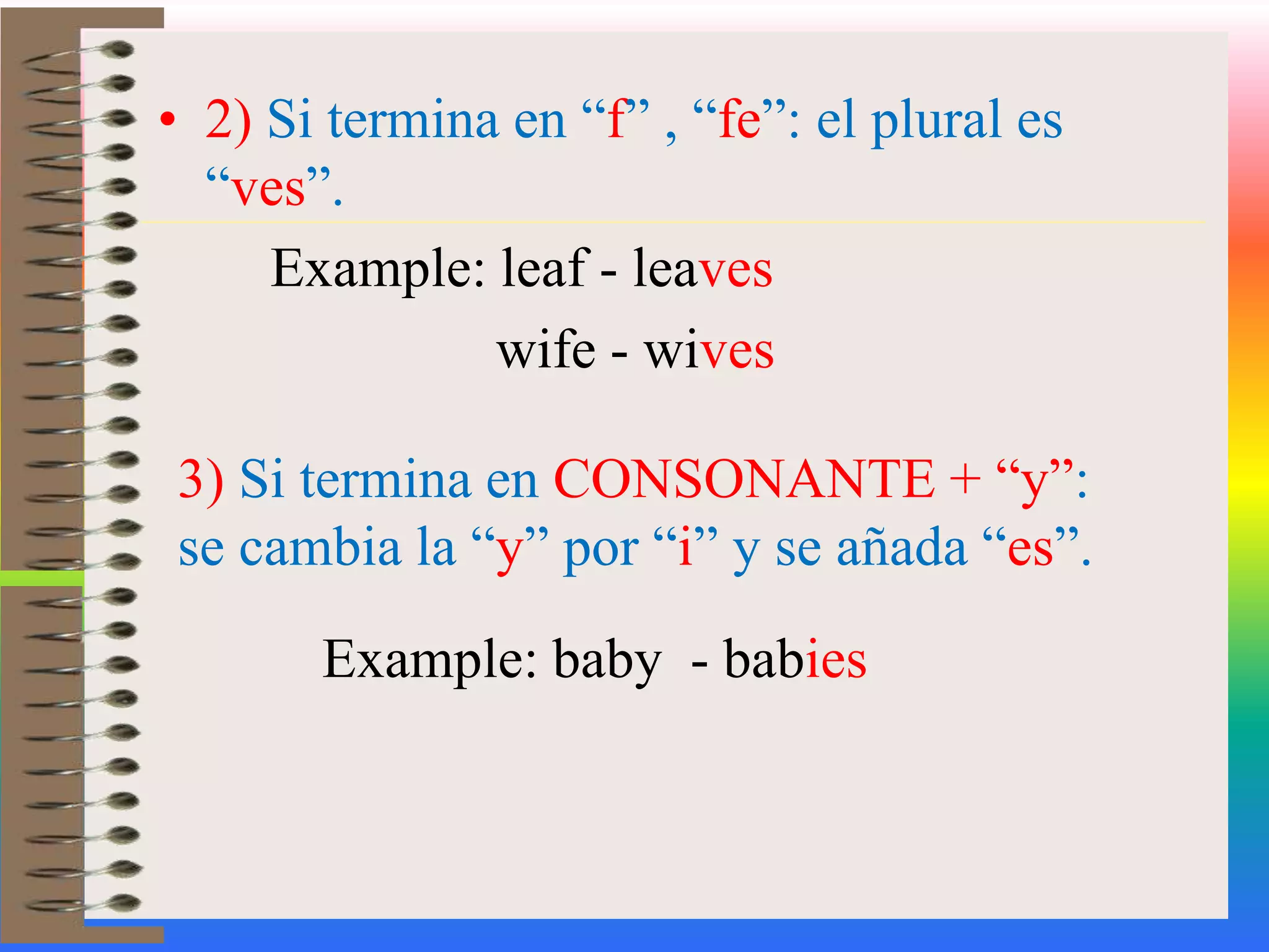 Formacion del plural simplificado | PPTX