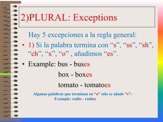 Formacion del plural simplificado | PPTX
