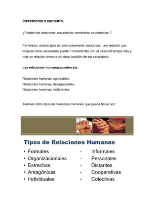 Las relaciones Humanas ,el autoestima y la personalidad | DOCX