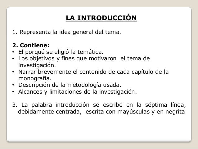 Elaborar la introducción y cita de autores