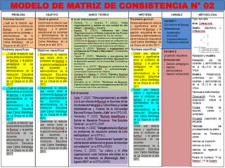 MODELO DE MATRIZ DE CONSISTENCIA N° 02
 