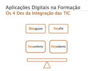 Desajuste Desafio
Desconforto Descoberta
 