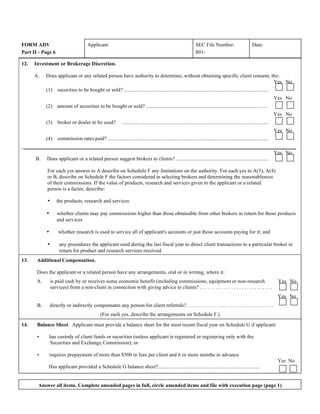 Form ADV Part II Schedule F | PDF