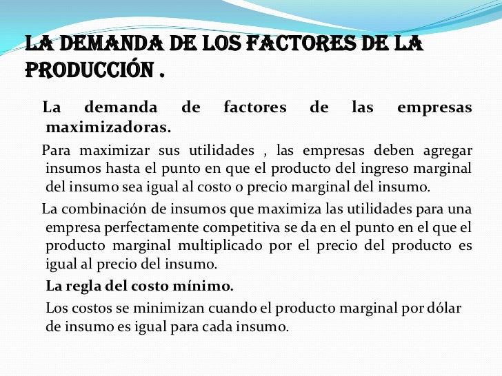Forma en que los mercados determinan los ingresos