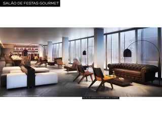 SALÃO DE FESTAS GOURMET

PERSPECTIVA ILUSTRADA DO SALÃO DE FESTAS GOURMET

SALÃO DE FESTAS COM BAR E AMPLA COZINHA

 