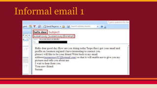 Informal email 1
 