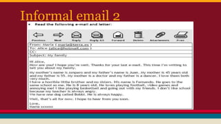 Informal email 2
 