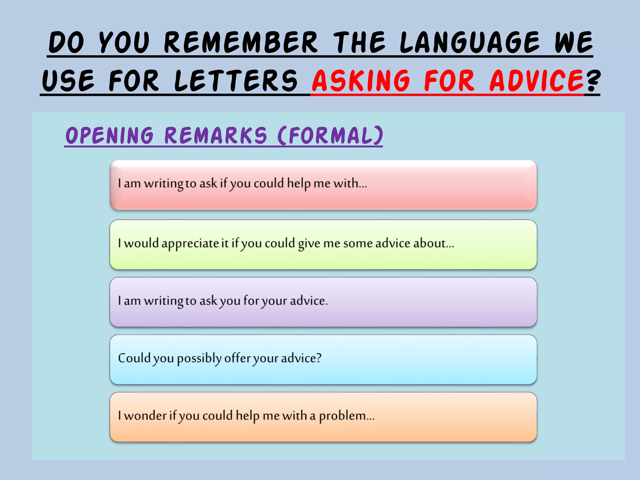 Formal and informal letters | PPT