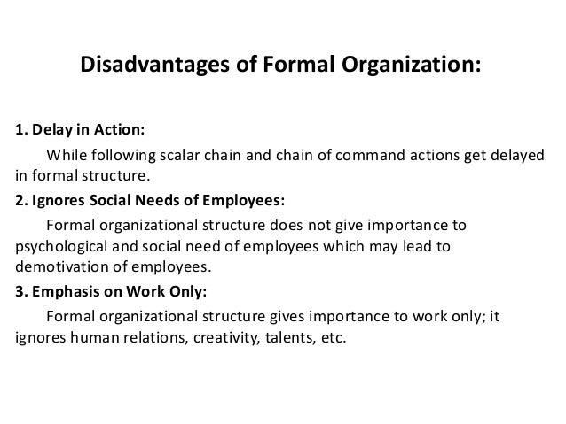 Formal and informal organizational structure