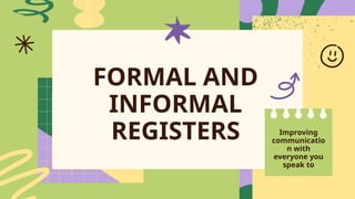 Formal and Informal Registers Education Presentation in Green Yellow ...