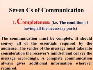Seven Cs of Communication | PPTX