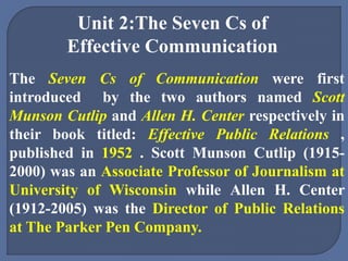 Seven Cs of Communication | PPTX