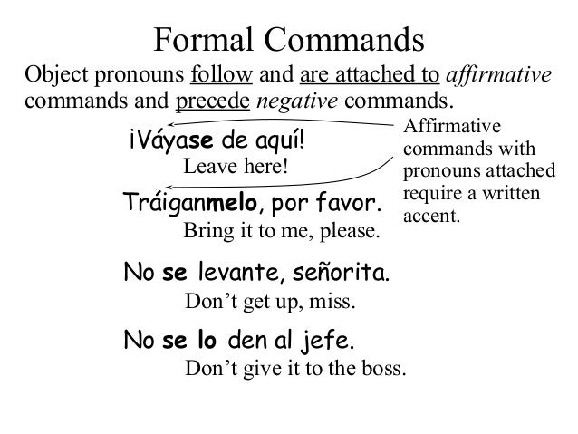 Formal commands