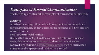 Formal communicaton | PPT