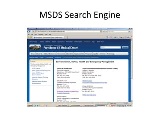 MSDS Search Engine
 