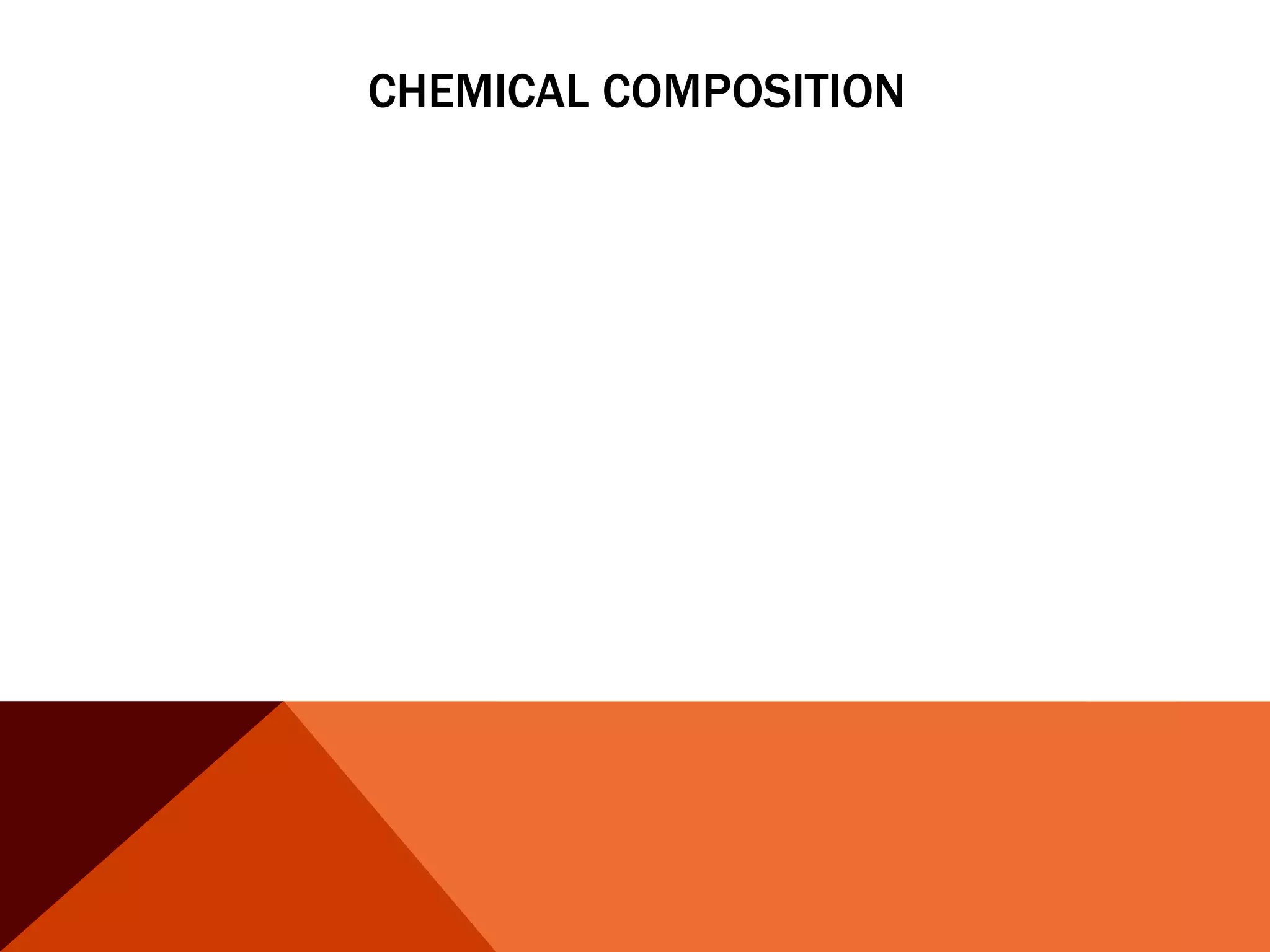 CHEMICAL COMPOSITION
 