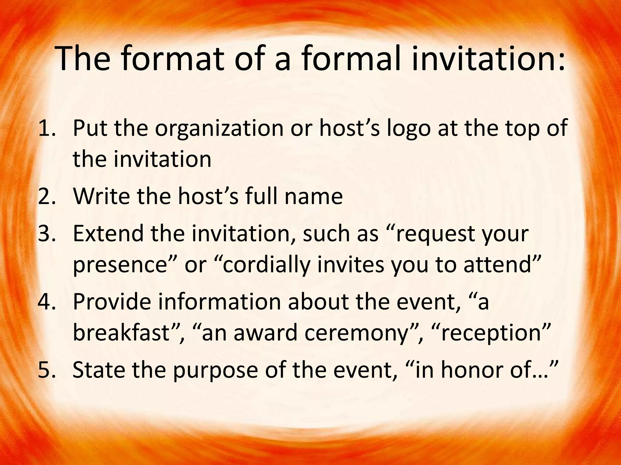 Formal invitation | PPTX | Wedding | Personal Celebrations & Life Events