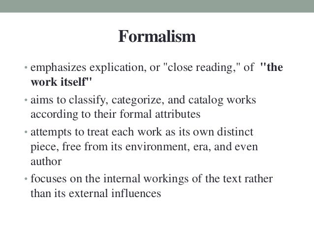 meaning of formalist essay