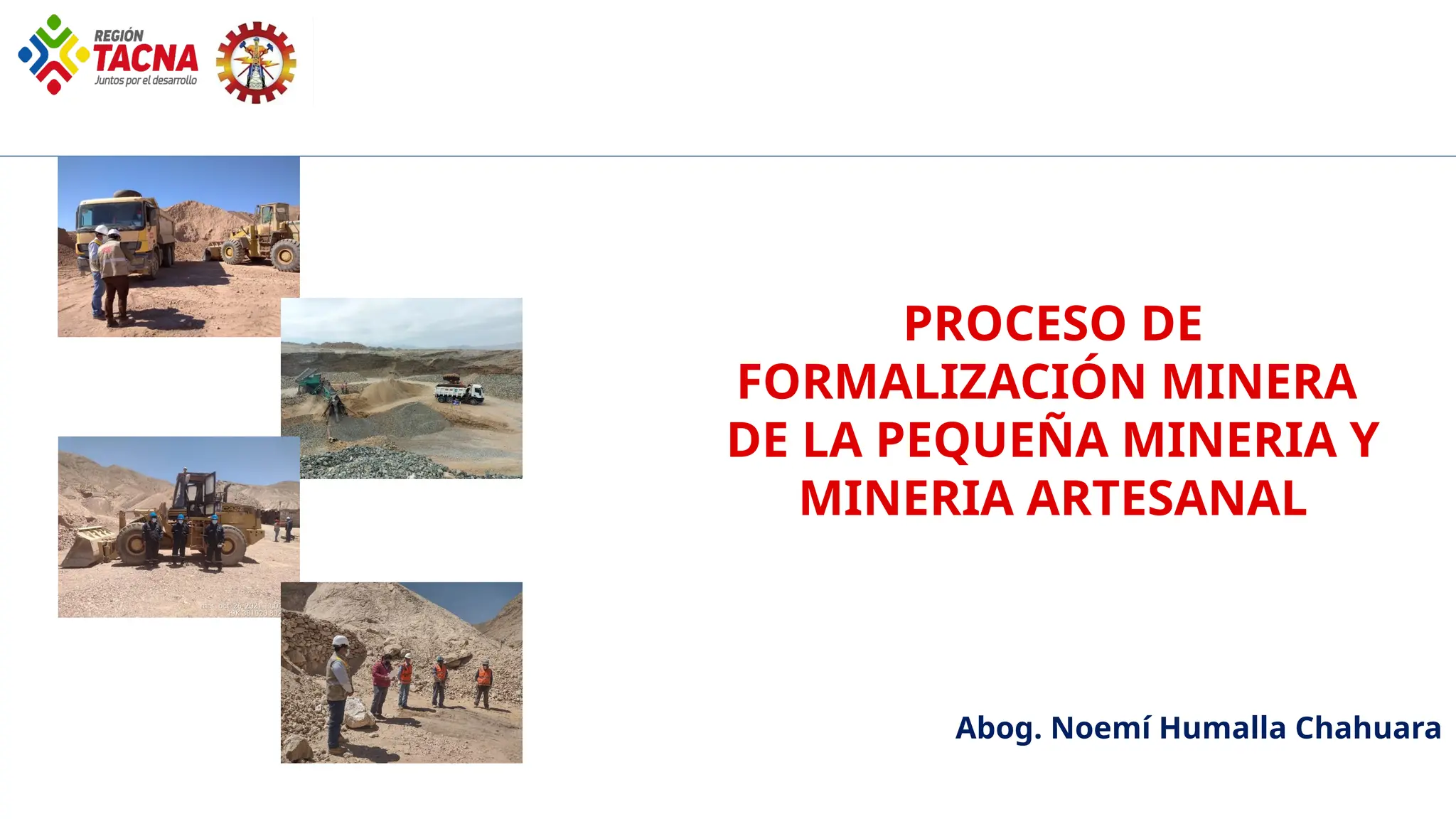 PROCESO DE FORMALIZACION MINERA DE LA PEQUEÑA MINERIA Y MINERIA ...
