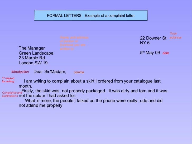 Formal Letter Address Commas Formal Letter Address Commas