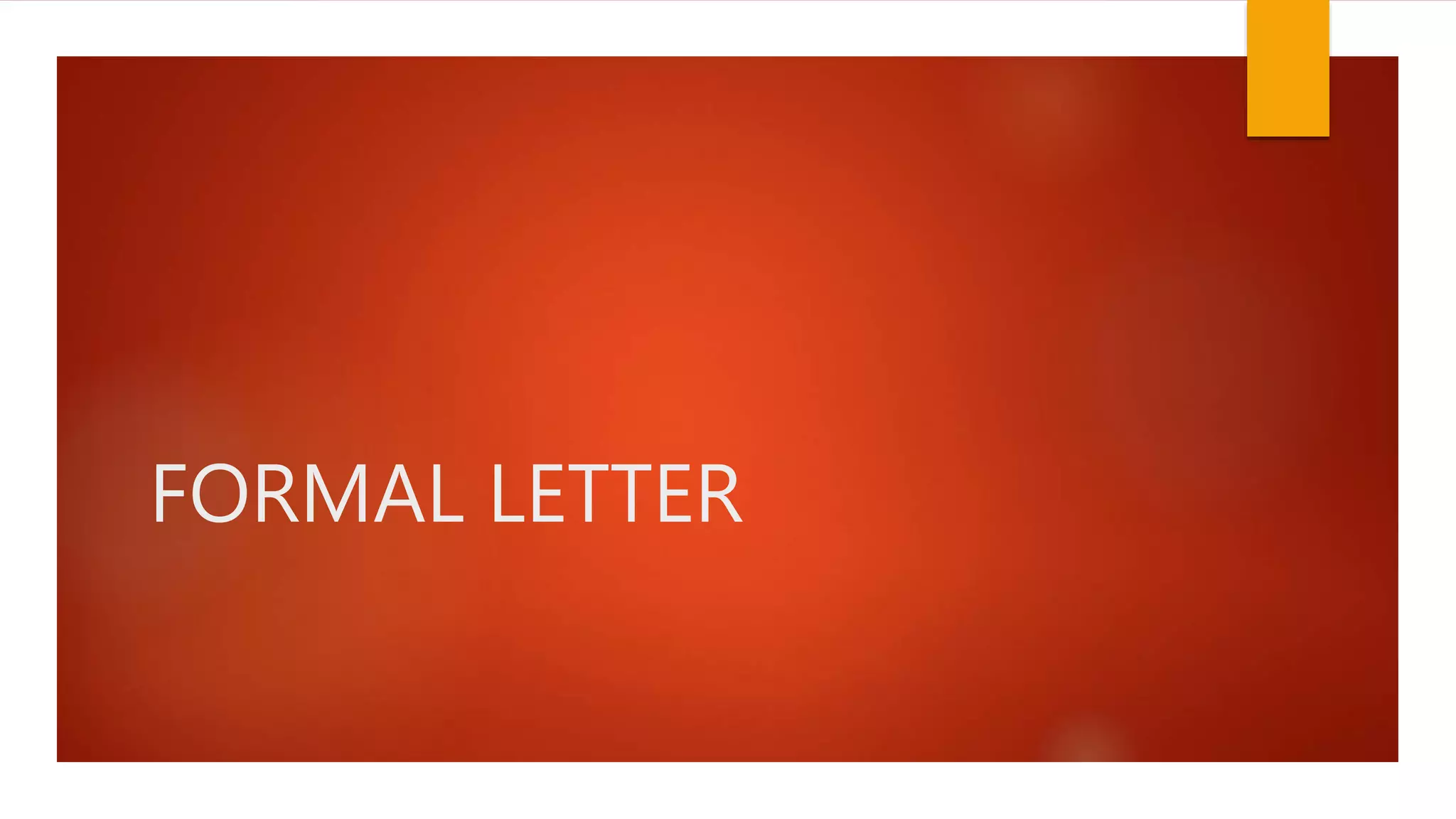 Formal letter | PPTX