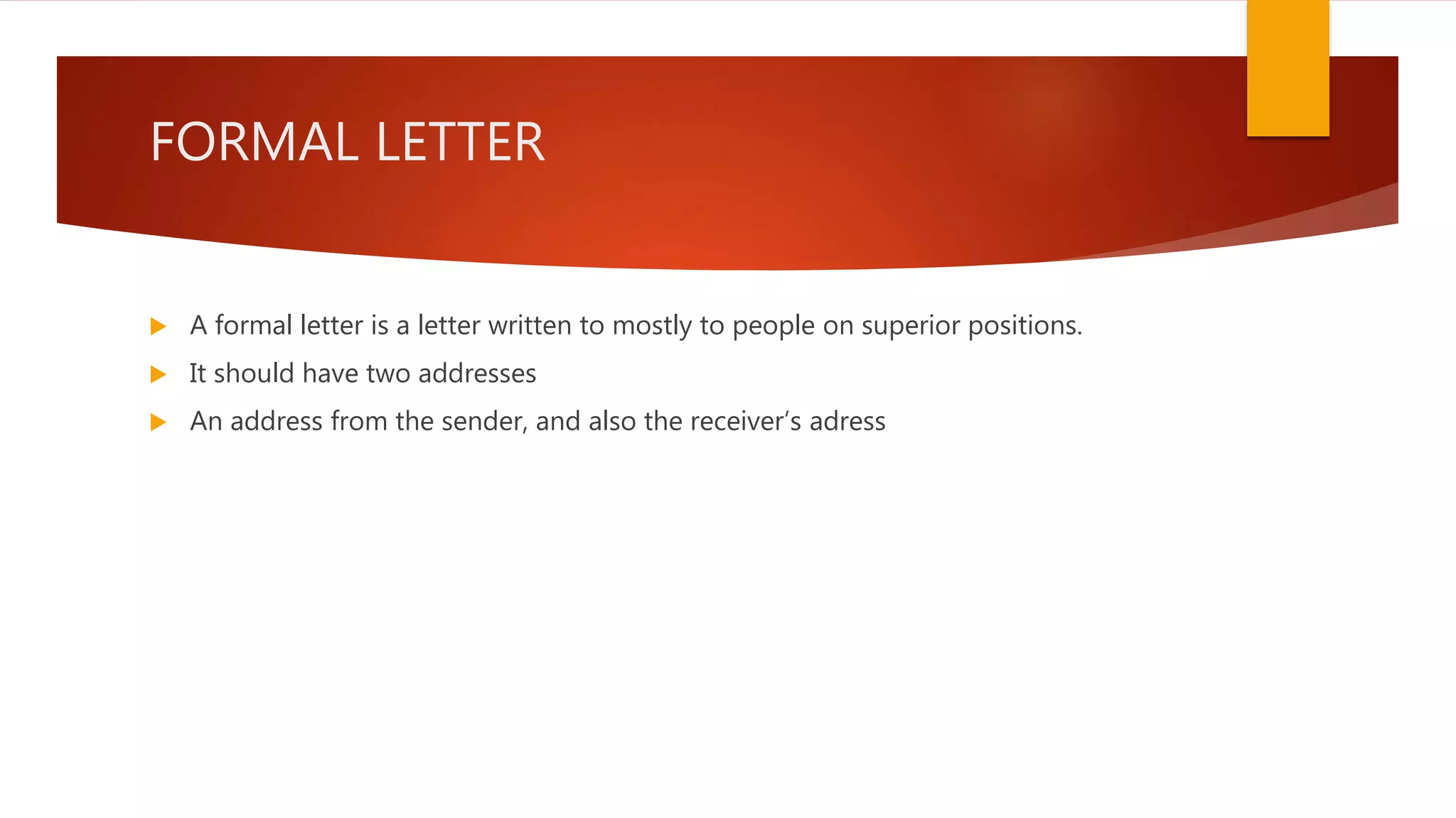 Formal letter | PPTX