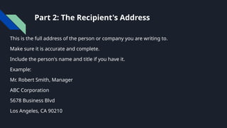 Formal Letter.PPT! IF YOU MASTER IT YOU BECAME THE MASTER OF FORMAL ...