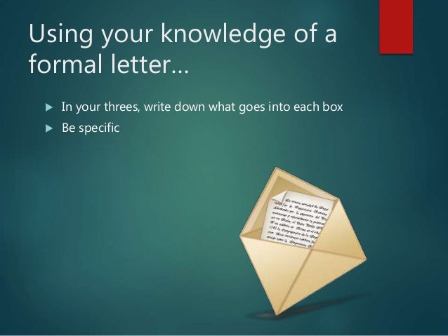Formal letter lesson PPT