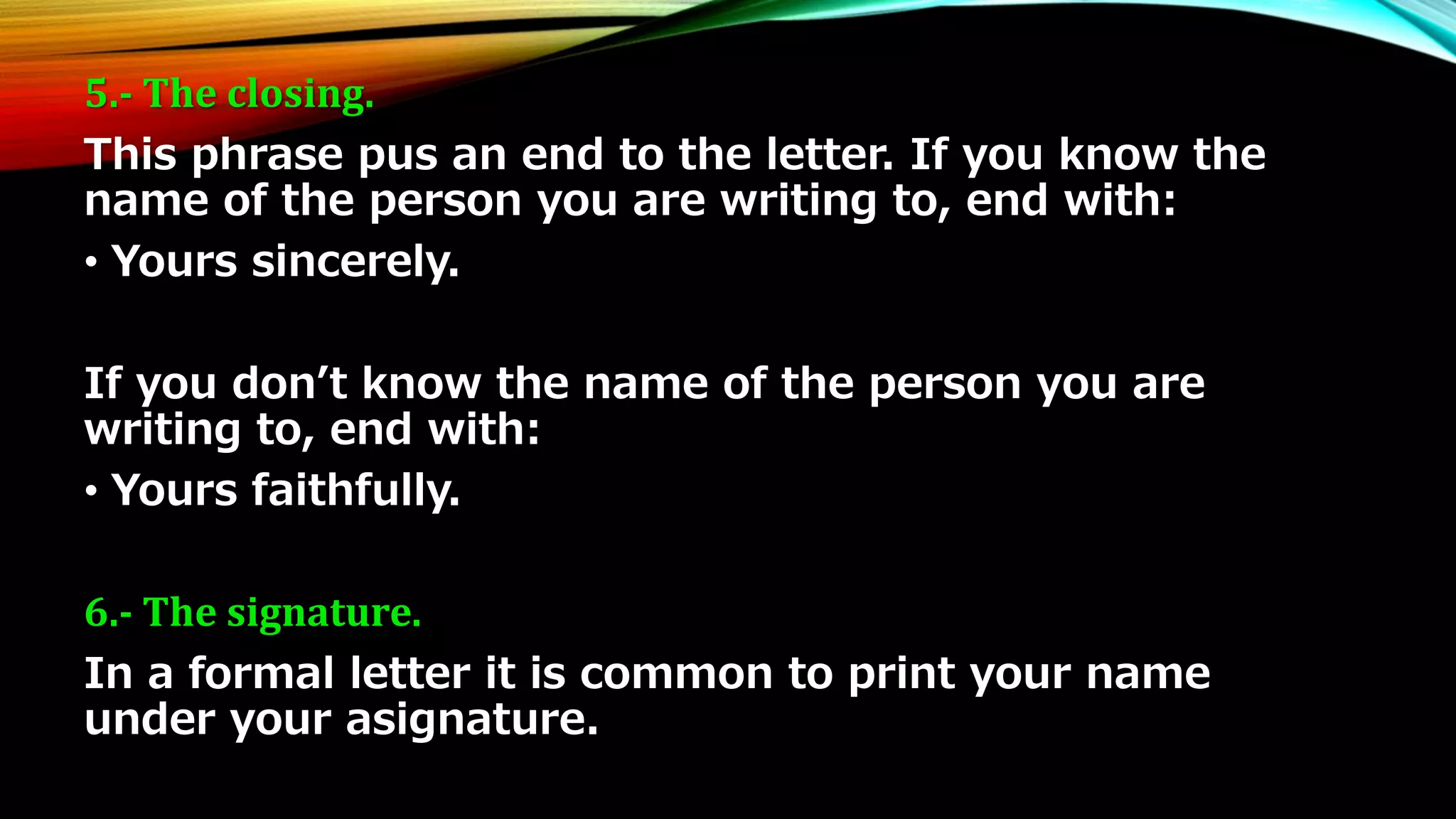 Formal letters | PPTX