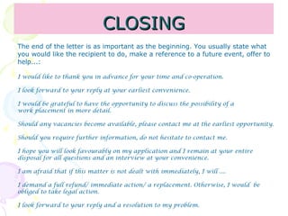 Formal letters | PPT