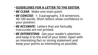 Comprehensive Guide to Writing Formal Letters with Examples and Tasks ...