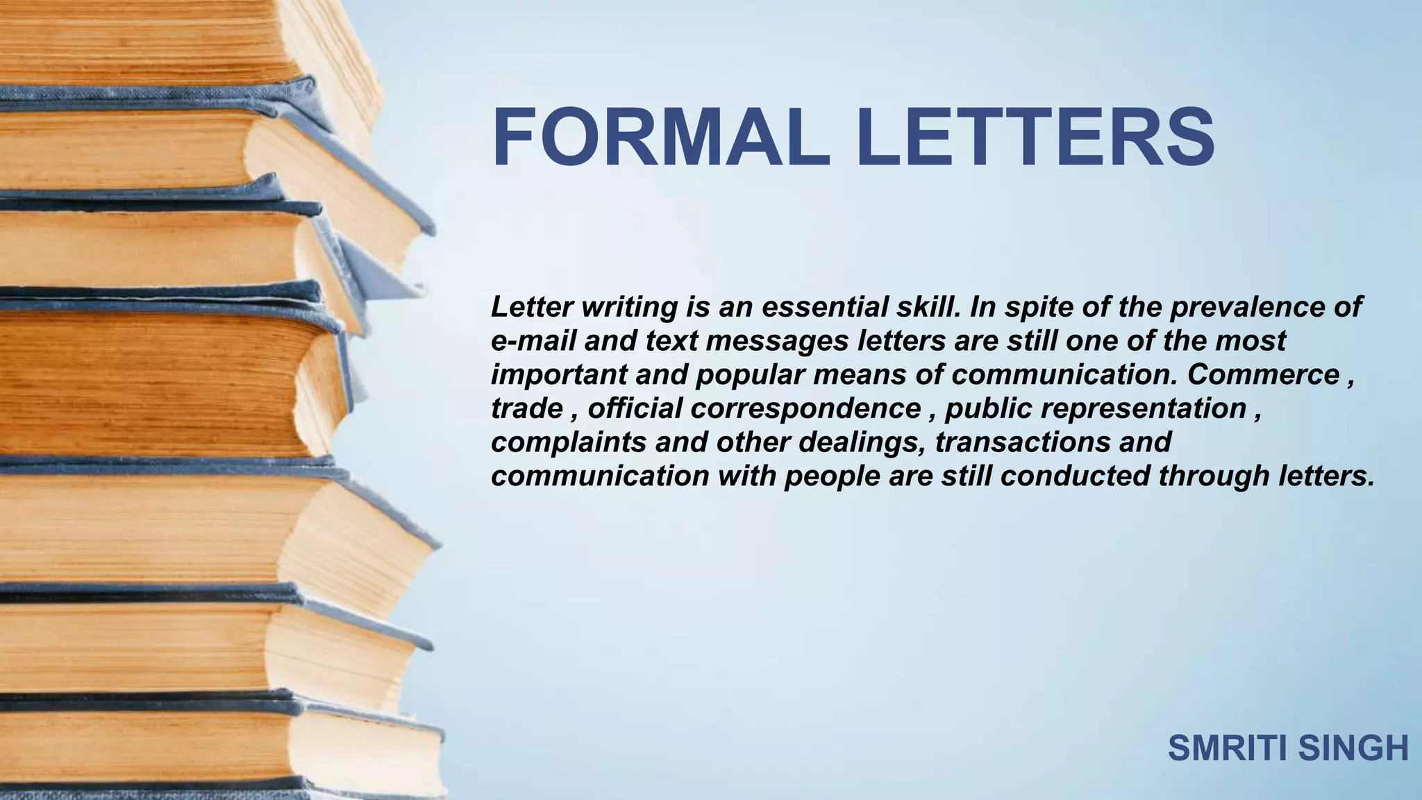 Formal letters | PPTX