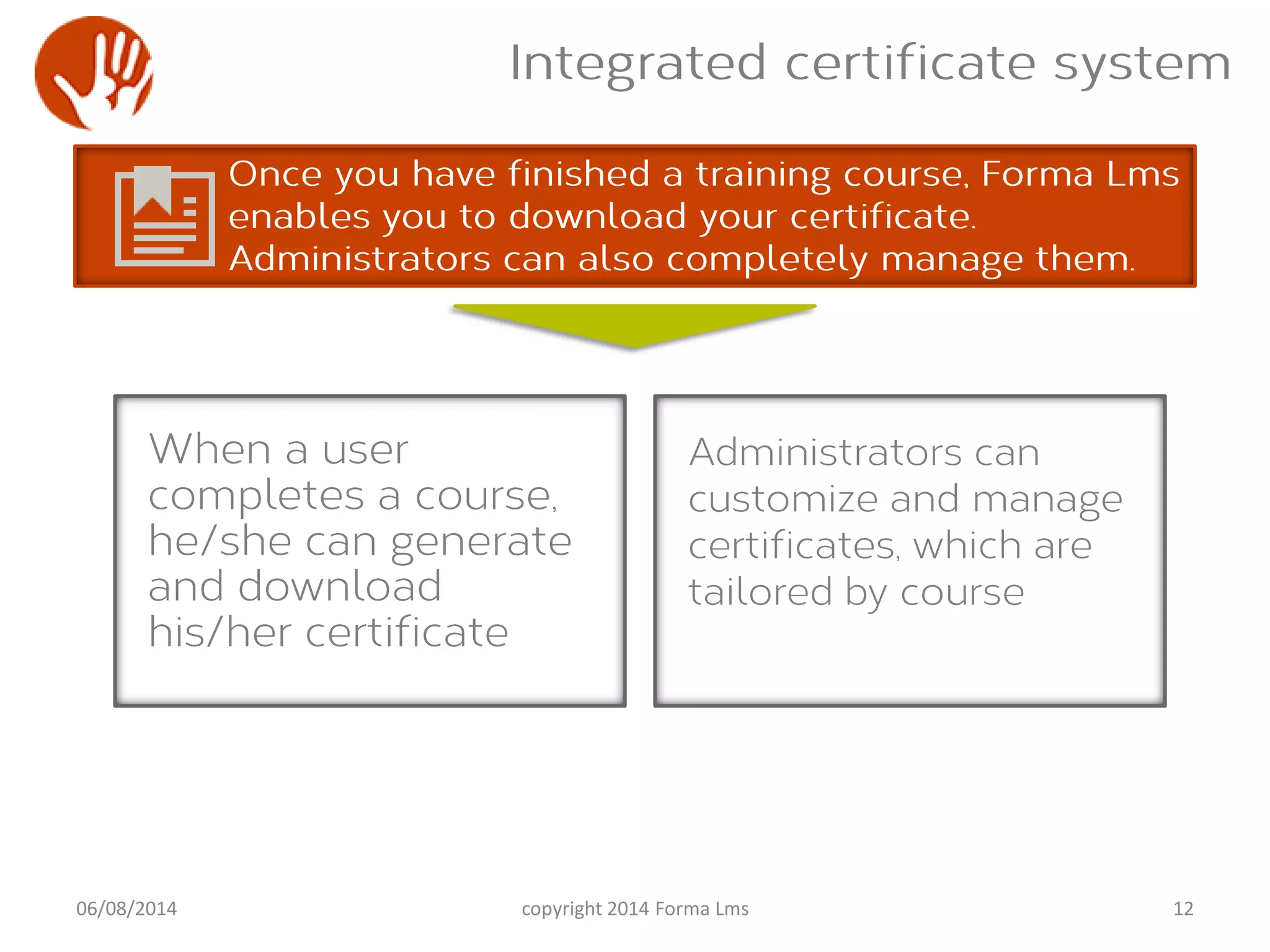 1206/08/2014 copyright 2014 Forma Lms
 