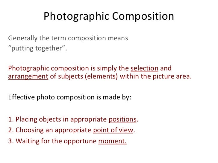 Formal qualities of Composition