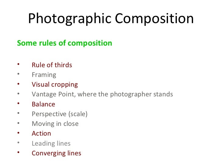 Formal qualities of Composition