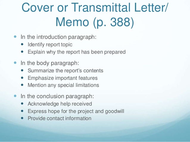 letter of transmittal for proposal