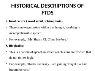 Incomprehensible Example Formal_Thought_Disorders presentation in Psychiatry | PPTX