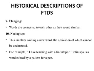 Formal_Thought_Disorders presentation in Psychiatry | PPTX