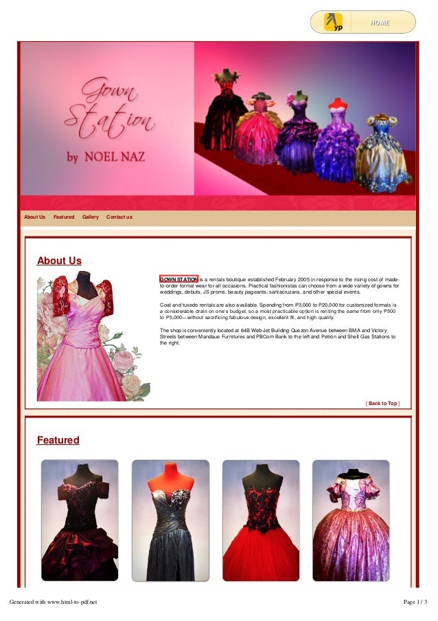 renting formal gowns