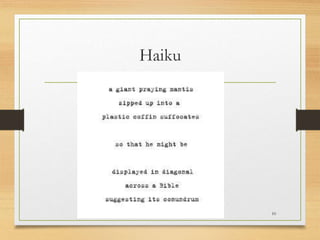 Form and Structure in Poetry | PPT