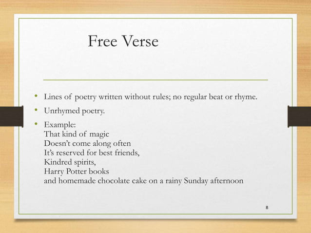 Form and Structure in Poetry
