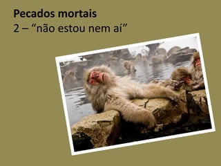 Pecados mortais
2 – “não estou nem aí”
 