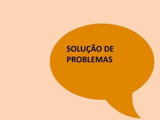 SOLUÇÃO DE
PROBLEMAS
 