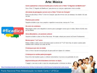 Pacto Nacional Pela Alfabetização na Idade Certa // UFSCar
http://revistaescola.abril.com.br/fundamental-1/indice-fundamental-1.shtml?ensino-fundamental-1.arte.musica
 