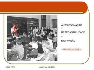 AUTO FORMAÇÂO + RESPONSABILIDADE + MOTIVAÇÃO =APRENDIZAGEM 