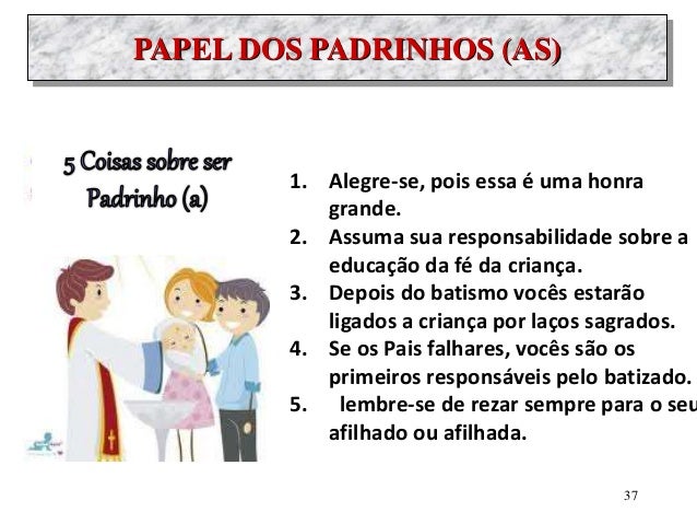 Formação batismo pais e padrinhos Católicos